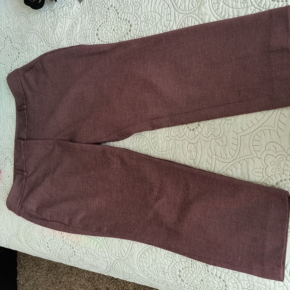 Loft Petites Wine color Julia Ankle Pant Size 12P